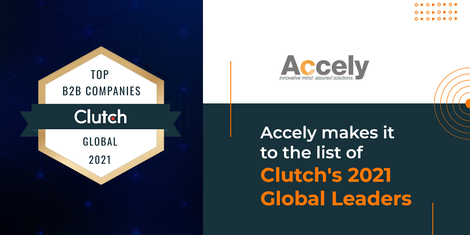 Accely makes it to the list of Clutch's 2021 Global Leaders