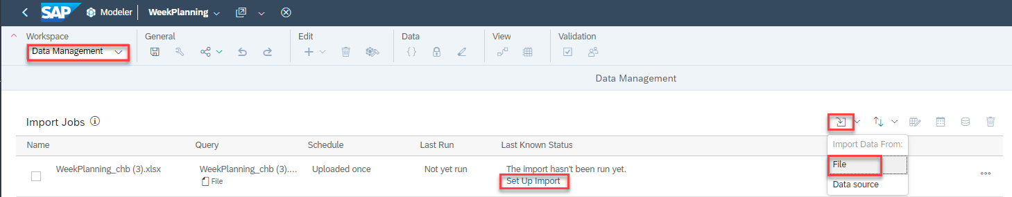 second stage of evolution data import initialization