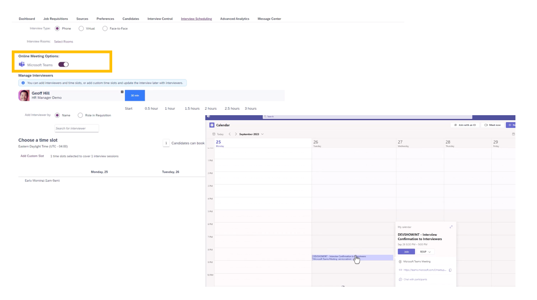 Microsoft Teams with Interview Scheduling