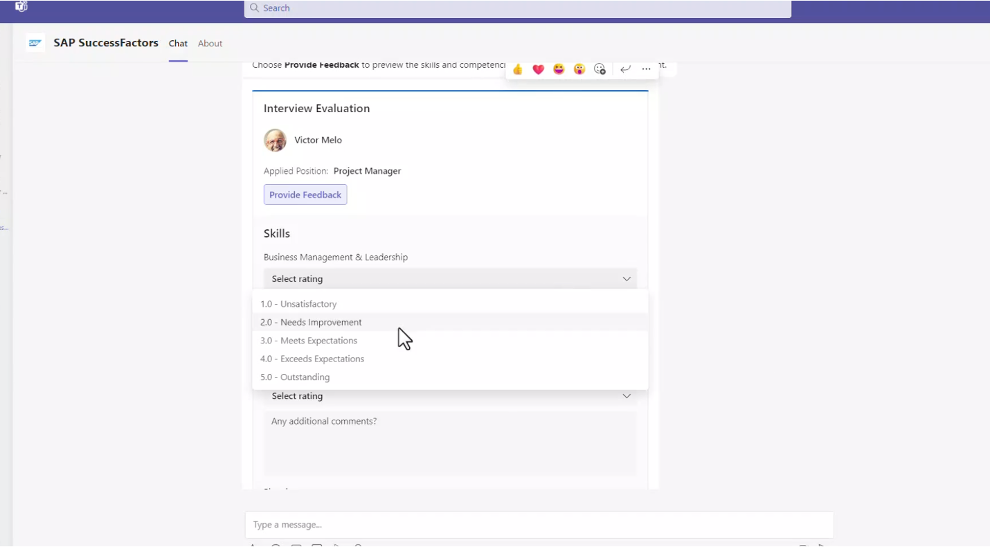 Prepare for and Evaluate Interviews in Microsoft Teams